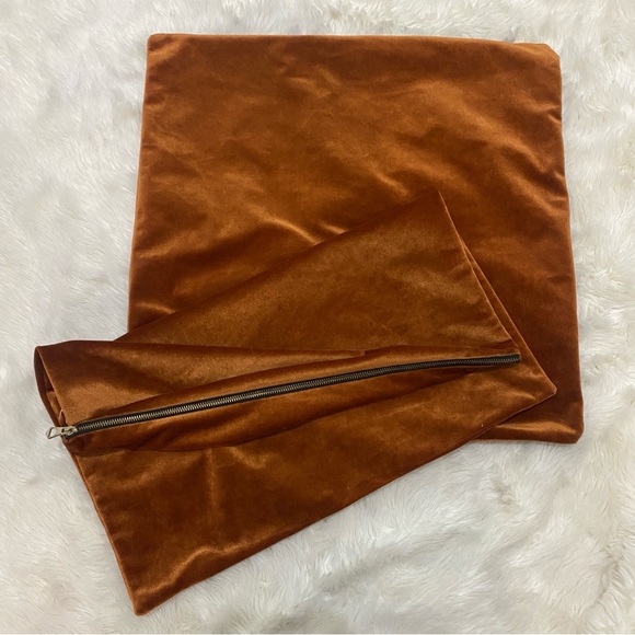Amber Velvet Throw Pillow Covers | Set of 2 - Picture 1 of 6